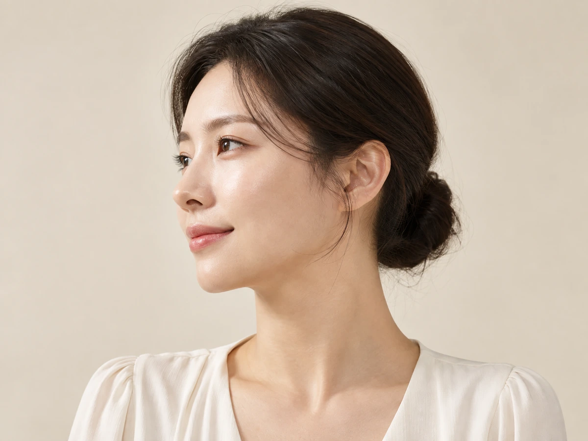 턱선과 얼굴 윤곽