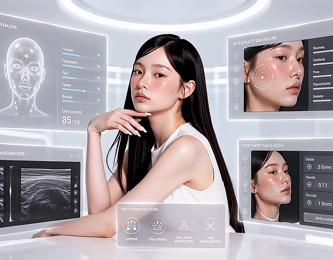 울쎄라 초음파 분석 화면과 시술 설계
