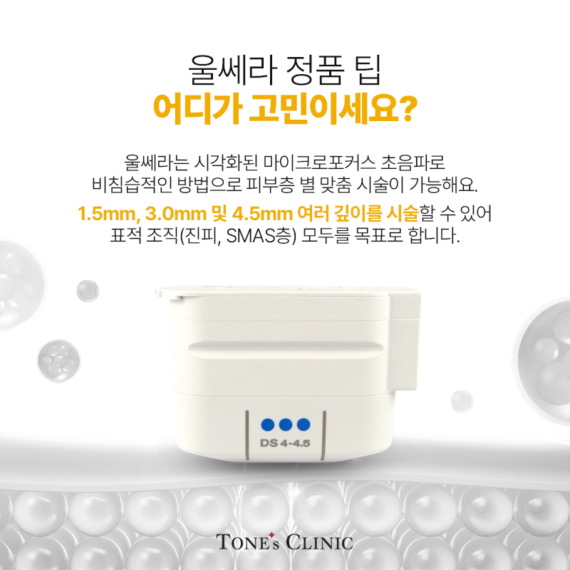 울쎄라 정품 팁 어디가 고민이세요?